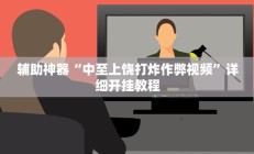 辅助神器“中至上饶打炸作弊视频”详细开挂教程