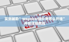 实测辅助”13水必赢方法(透视)辅助软件教程