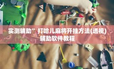 实测辅助”同城跑胡子辅助开挂”开挂详细教程