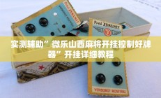 实测辅助”阿当比鸡开挂辅助软件”开挂详细教程