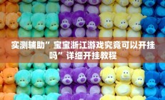 实测辅助”宝宝浙江游戏究竟可以开挂吗”详细开挂教程