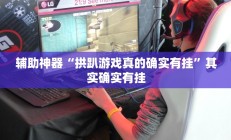 辅助神器“拱趴游戏真的确实有挂”其实确实有挂