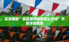 实测辅助”字牌用挂开挂软件”开挂详细教程