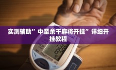 实测辅助”微乐陕西三代透视”详细开挂教程