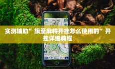 实测辅助”情怀麻将开挂器下载(透视)辅助软件教程