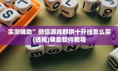 实测辅助”微信游戏群拼十开挂怎么买(透视)辅助软件教程
