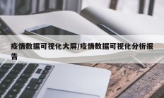 疫情数据可视化大屏／疫情数据可视化分析报告