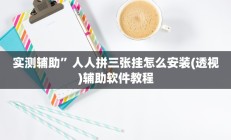 实测辅助”人人拼三张挂怎么安装(透视)辅助软件教程