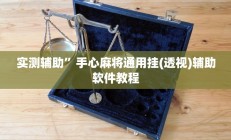 实测辅助”手心麻将通用挂(透视)辅助软件教程