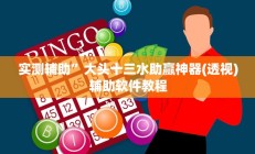 实测辅助”大头十三水助赢神器(透视)辅助软件教程