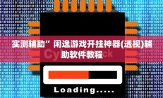 实测辅助”闲逸游戏开挂神器(透视)辅助软件教程