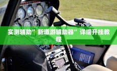 实测辅助”新道游辅助器”详细开挂教程