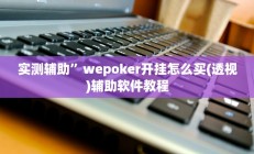 实测辅助”wepoker开挂怎么买(透视)辅助软件教程