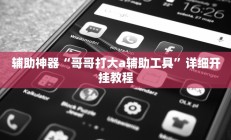 辅助神器“哥哥打大a辅助工具”详细开挂教程