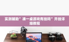 实测辅助”凑一桌游戏有挂吗”开挂详细教程