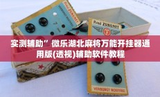 实测辅助”微乐湖北麻将万能开挂器通用版(透视)辅助软件教程