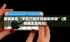 实测辅助”德扑之星辅助挂透视挂”开挂详细教程