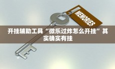 开挂辅助工具“微乐过炸怎么开挂”其实确实有挂