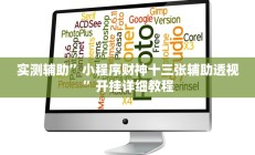 实测辅助”小程序财神十三张辅助透视”开挂详细教程