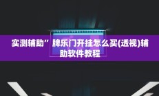 实测辅助”叉叉欢乐拼三张开挂控制好牌器(透视)辅助软件教程
