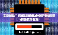 实测辅助”微乐双扣辅助神器开挂(透视)辅助软件教程