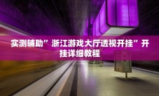 实测辅助”浙江游戏大厅透视开挂”开挂详细教程