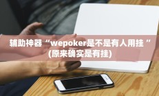 实测辅助”博乐龙江填大坑免费透视软件下载”详细开挂教程