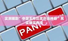 实测辅助”河洛杠次辅助挂”详细开挂教程