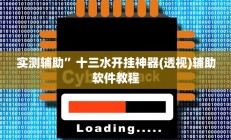 实测辅助”十三水开挂神器(透视)辅助软件教程
