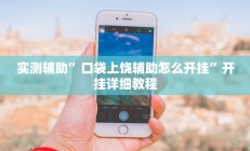 实测辅助”口袋上饶辅助怎么开挂”开挂详细教程