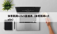 体育新闻cctv5直播表（体育新闻cctv5+）