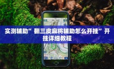 实测辅助”翻三皮麻将辅助怎么开挂”开挂详细教程