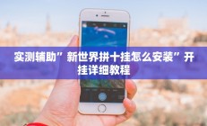 实测辅助”新世界拼十挂怎么安装”开挂详细教程