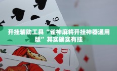 实测辅助“钱塘十三水到底是不是有挂”(原来确实是有挂)