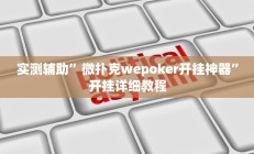 实测辅助”WePoker海外版究竟有挂是真的吗”开挂详细教程