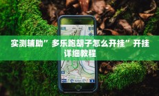 实测辅助”多乐跑胡子怎么开挂”开挂详细教程