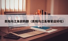 贵阳乌江鱼团购群（贵阳乌江鱼哪家店好吃）