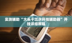 实测辅助“大头十三水开挂辅助器”开挂详细教程