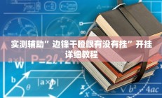 实测辅助”边锋干瞪眼有没有挂”开挂详细教程