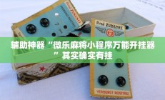 辅助神器“微乐麻将小程序万能开挂器”其实确实有挂