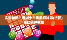 实测辅助”掌酷十三张用挂开挂软件”开挂详细教程
