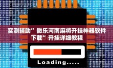 实测辅助”微乐河南麻将开挂神器软件下载”开挂详细教程