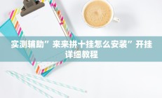 实测辅助”龙鼎拼十通用挂”开挂详细教程
