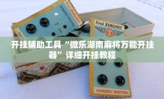 开挂辅助工具“微乐湖南麻将万能开挂器”详细开挂教程