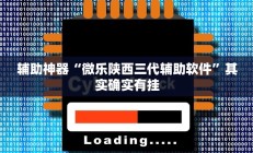 辅助神器“微乐陕西三代辅助软件”其实确实有挂