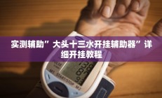 实测辅助”大头十三水开挂辅助器”详细开挂教程