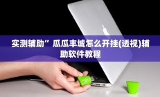 实测辅助”瓜瓜丰城怎么开挂(透视)辅助软件教程