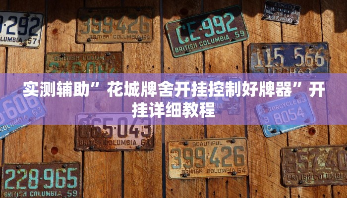 实测辅助”花城牌舍开挂控制好牌器”开挂详细教程