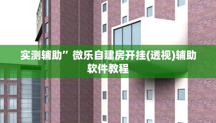 实测辅助”微乐自建房开挂(透视)辅助软件教程
