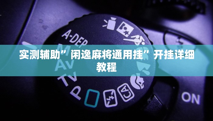 实测辅助”闲逸麻将通用挂”开挂详细教程